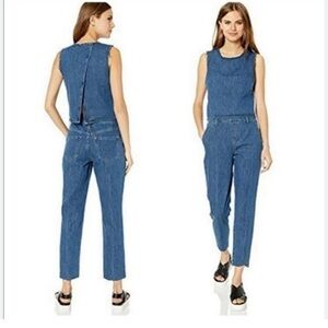 Ella Moss split back denim jumpsuit. Women or Jr’s size 28. Split back/side zip